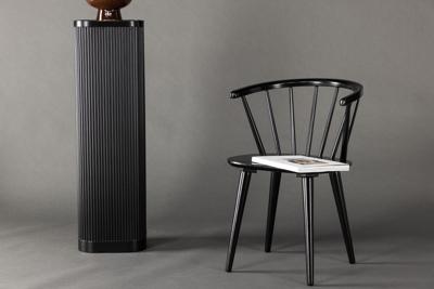 Nohr Eetkamerstoel 'Araseli' Rubberhout, kleur Zwart