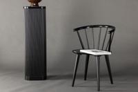 Nohr Eetkamerstoel 'Araseli' Rubberhout, kleur Zwart - thumbnail