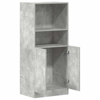 Keukenkast 57x41,5x131,5 cm bewerkt hout betongrijs