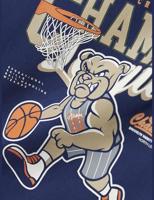 T-shirt met lange mouwen NMMLINCOM NAME IT, boxy pasvorm blauw - thumbnail