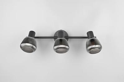 Trio 3-lichts plafondlampTarifa met geribbeld glas - 862800332