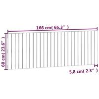 Wandhoofdbord 166x3x60 cm massief grenenhout wit - thumbnail