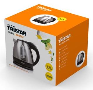 Tristar WK-1323 Waterkoker Aantal/Volume: 1.2 l RVS, Zwart Tristar WK-1323 Waterkoker Aantal/Volume: 1.2 l RVS, Zwart