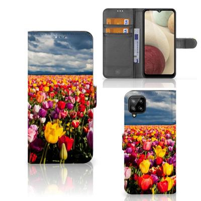 Samsung Galaxy A12 Hoesje Tulpen | Portemonnee hoesje