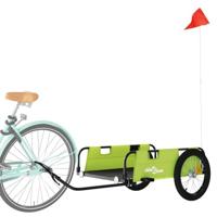 VidaXL Fietstrailer oxford stof en ijzer groen - thumbnail