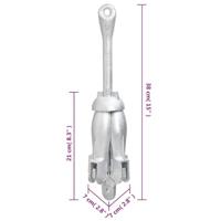 VidaXL Anker inklapbaar 2,5 kg smeedijzer zilverkleurig - thumbnail