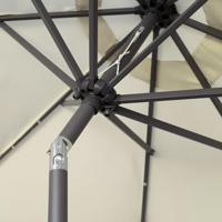 Parasol Aktive 270 x 235,5 x 270 cm Ø 270 cm Staal Aluminium Crème - thumbnail