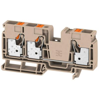 Weidmüller 2494090000 Doorgangsserieklem 12 mm Push-In-klem Beige 20 stuk(s)