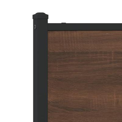 Bedframe zonder matras metaal bruin eikenkleurig 107x203 cm