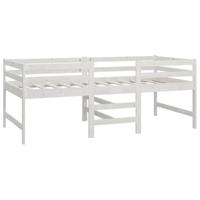 Bedframe zonder matras massief grenenhout wit 90x200 cm - thumbnail