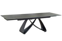 Uitschuifbare eettafel INFINITY 180-260cm roest keramiek marmer zwart metaal - 45182 - thumbnail