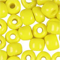 Creativ Company Rocailles, d 3 mm, afm 8/0, gatgrootte 0,6-1,0 mm, geel, 25 gr/ 1 doos - thumbnail