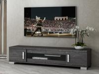 Tv-meubel SAROU 4 deuren grijze berk gelakt - thumbnail