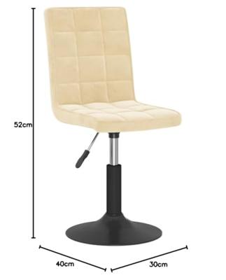 Eetkamerstoelen draaibaar 2 st fluweel crmekleurig