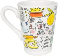 Blond Amsterdam xl mok aardewerk queen of the kitchen 10x12.5cm multi - thumbnail