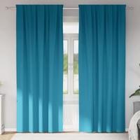 VidaXL Zwart-out gordijnen met ringen 2 pcs turquoise 225 x 140 cm - thumbnail