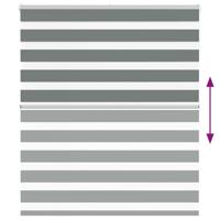 VidaXL Zebra rolgordijn 120x150 cm stofbreedte 115,9 cm donkergrijs - thumbnail