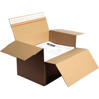 SendProof® Postpakketdoos | A4 | golfkarton | 304x216x220mm | hoogte verstelbaar | zelfklevende strip | bruin | 10 stuks - thumbnail