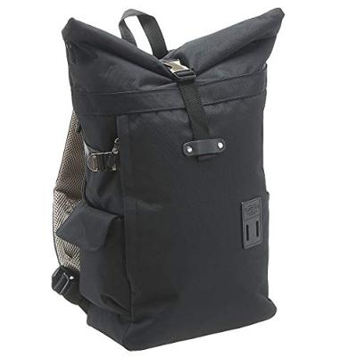 NORIKURA Nylon rugzak met roltop zwart
