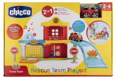 Chicco Hoofdkwartier Reddingsteam met Licht en Geluid + Brandweerauto