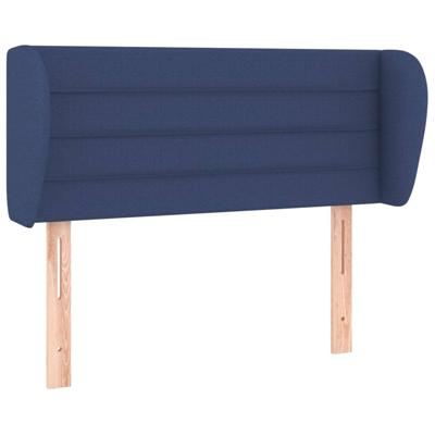 Hoofdbord met randen 83x23x78/88 cm stof blauw