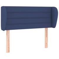 Hoofdbord met randen 83x23x78/88 cm stof blauw - thumbnail