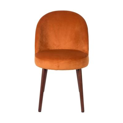 Dutchbone Eetkamerstoel 'Barbara' Velvet, kleur Oranje