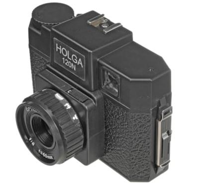 Holga 120N rolfilm camera set optical glas lens (incl. B+W film)