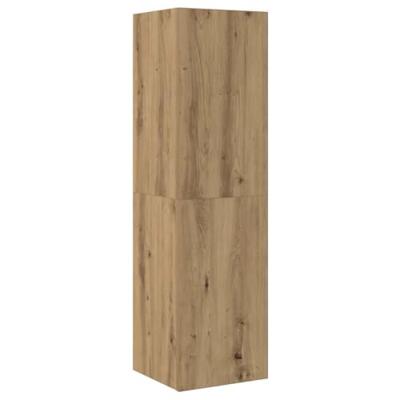 Tv-meubel 30,5x30x110 cm bewerkt hout artisanaal eikenkleur