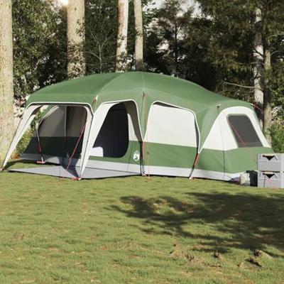 Familietent met verandakoepel 9-persoons waterdicht groen