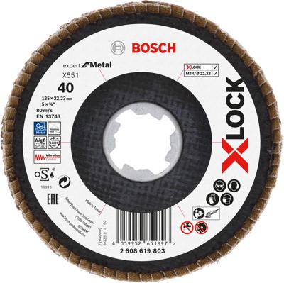 Bosch Accessories 2608619803 X551 Lamellenschijf Diameter 125 mm Boordiameter 22.23 mm 1 stuk(s)