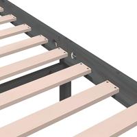 Bedframe massief hout grijs 120x200 cm - thumbnail