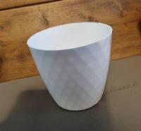 Bloempot VEGAS rond 14 cm Wit set van 2 stuks - thumbnail