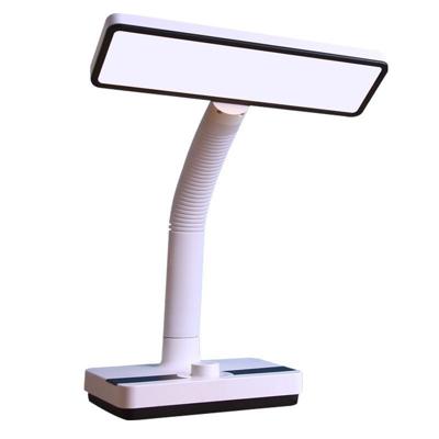 Yage t104 led koud en warm licht oogbescherming tafellamp USB oplaadbare dual-use traploze dim lamp (zwart wit)