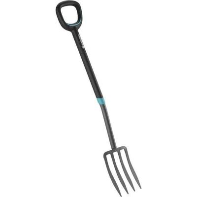 Gardena ErgoLine Spitvork - Ergonomisch Tuinieren, Duurzaam Staal, Antislip D-handgreep, 25jr Garantie