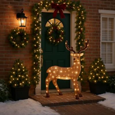 Kerstverlichting Rendier Acryl 150 LED 86cm