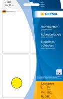 Etiket herma 2491 52x82mm geel 128st - thumbnail