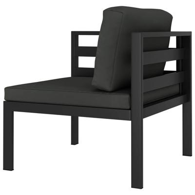 6-delige Loungeset met kussens aluminium antracietkleurig - thumbnail