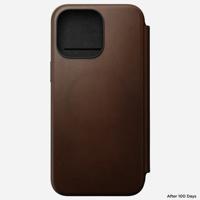 Nomad Modern lederen folio iPhone 15 Pro Max - Rustic Brown - thumbnail