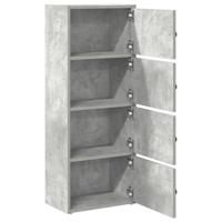Boekenkast 40x24x102 cm bewerkt hout betongrijs - thumbnail