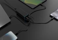 USB snellader 2xA, 2xC 100W Power Delivery zwart - thumbnail