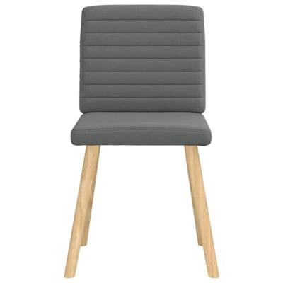 Eetkamerstoelen 6 st stof donkergrijs