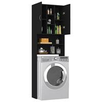 VidaXL Wasmachinekast 64x25,5x190 cm zwart - thumbnail