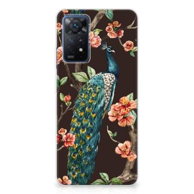 Xiaomi Redmi Note 11 Pro 5G | TPU Hoesje | Pauw met Bloemen Xiaomi Redmi Note 11 Pro 5G | TPU Hoesje | Pauw met Bloemen