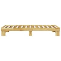 Bedframe zonder matras 90x200 cm massief hout eiken - thumbnail