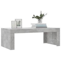 Salontafel 102x50x36 cm bewerkt hout betongrijs - thumbnail