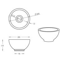 Wiesbaden Raw waskom rond 20x11 cm hardsteen gezoet 39.3510 - thumbnail