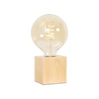 Tafellamp Block Hout - thumbnail