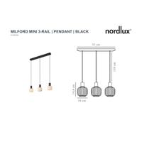 Hanglamp glas eettafel &apos;Milford&apos; 3 bollen opaal 52 cm - thumbnail
