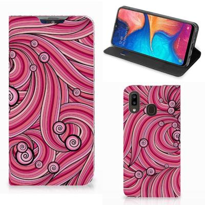 Samsung Galaxy A30 | Bookcase | Swirl Pink Samsung Galaxy A30 | Bookcase | Swirl Pink